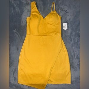 Mustard Yellow Mini Dress
